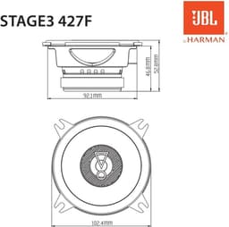 JBL Stage3 427F Autospeakers - 4 Inch (100mm) - 2-Weg Coaxiaal - 90 Watt — thumbnail 5