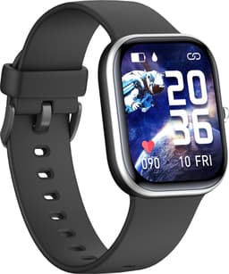 Smartwatch Kinderen - Hartslag - Stappen - 20 Alarmen - Zwart — thumbnail 1
