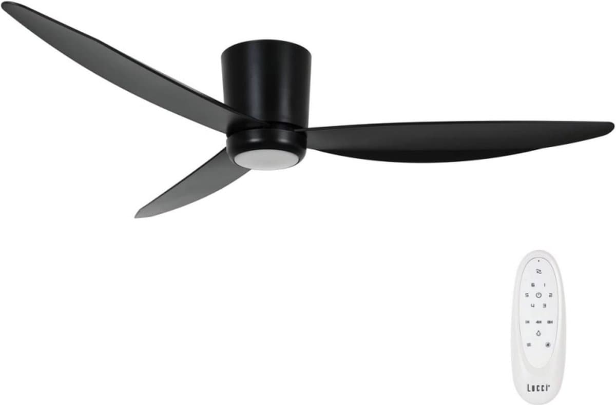 Plafondventilator Array Zwart 12 Watt Led Ø 137cm Incl. Afstandsbediening — afbeelding 1
