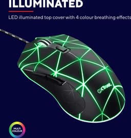 Trust GXT 133 Locx - Gaming Muis - Bedraad - 3200 DPI - LED verlichting - Zwart — thumbnail 2