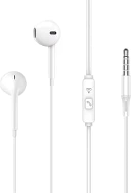 Oordoppen met draad - Met Microfoon - voor Muziek - Wit - 3.5mm - Oortjes — thumbnail 2