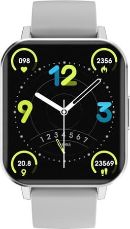 Belesy® Retina X - Smartwatch Dames - Smartwatch Heren - Horloge - 1.78 inch - Kleurenscherm - Full Touch - Stappenteller - Multi Sport - Multi Watchfaces - Maak je eigen wijzerplaat functie - Zilver - Siliconen - Grijs - Moederdag — thumbnail 3