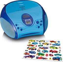 Lenco SCD-24 KIDS - Draagbare cd speler en radio voor kinderen - Inclusief stickervel - Blauw — thumbnail 1