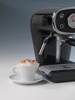 Ariete Cafe Retro Cappuccino Machine Zwart — thumbnail 2