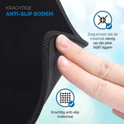 Plaine Muismat - Gaming Muismat - Antislip - Gestikte Randen - Waterafstotend - 26x21cm — thumbnail 3