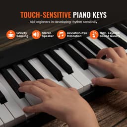 88-Toets Opvouwbare Piano Met Bluetooth En Midi-Ondersteuning, Een Draagbare, Elektronische, Digitale Opvouwbare Piano Met Standaard, Sustainpedaal, Tas En Snelheidsgevoelige Toetsen — thumbnail 4