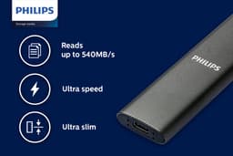 Philips Portable SSD 500GB – Ultieme Snelheid met USB-C - 540MB/s - Duurzaam Aluminium Ontwerp — thumbnail 4