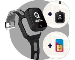 Qlokkie Kiddo GO PLUS - GPS Horloge kind - GPS Tracker kind - Videobellen - Veiligheidsgebied instellen - SOS Alarmfuncties - Smartwatch kinderen - Inclusief simkaart en mobiele app - Zwart