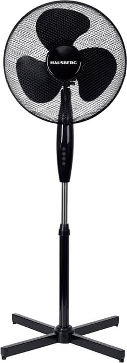 HAUSBERG - Statiefventilator – 16 inch – 3 Snelheden – Staande Ventilator – Verstelbare Hoogte – 65 dB – 40-55W – — thumbnail 1
