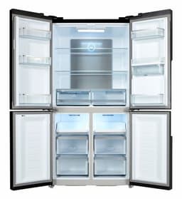 Amica AFN9561DXN - Amerikaanse Koelkast met 4 deuren - NoFrost - Waterdispenser met reservoir- 560 L - 183 cm H - Black RVS — thumbnail 4