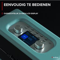 Retro radio - Audizio Tune60 - DAB radio met Bluetooth - Vintage look - DAB+ en FM - Blauw — thumbnail 2
