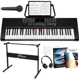 Finesse Keyboard Piano - Lichtgevende Toetsen - Statief & Accessoires - 61 Keys - Digitale Piano - Elektrische Piano - Kind — thumbnail 1