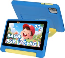 kotsren KT1018 - Android 13 kindertablet - 7 inch - 8(3+5)GB RAM/64GB ROM– 2500mAh - Blauw — thumbnail 1