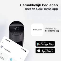 CoolHome Airflow Pro Ventilator – Torenventilator met Afstandsbediening – Waaier met Ionisator – 102 cm – Dimbaar LED-scherm – 6 Snelheden – Zwart — thumbnail 4