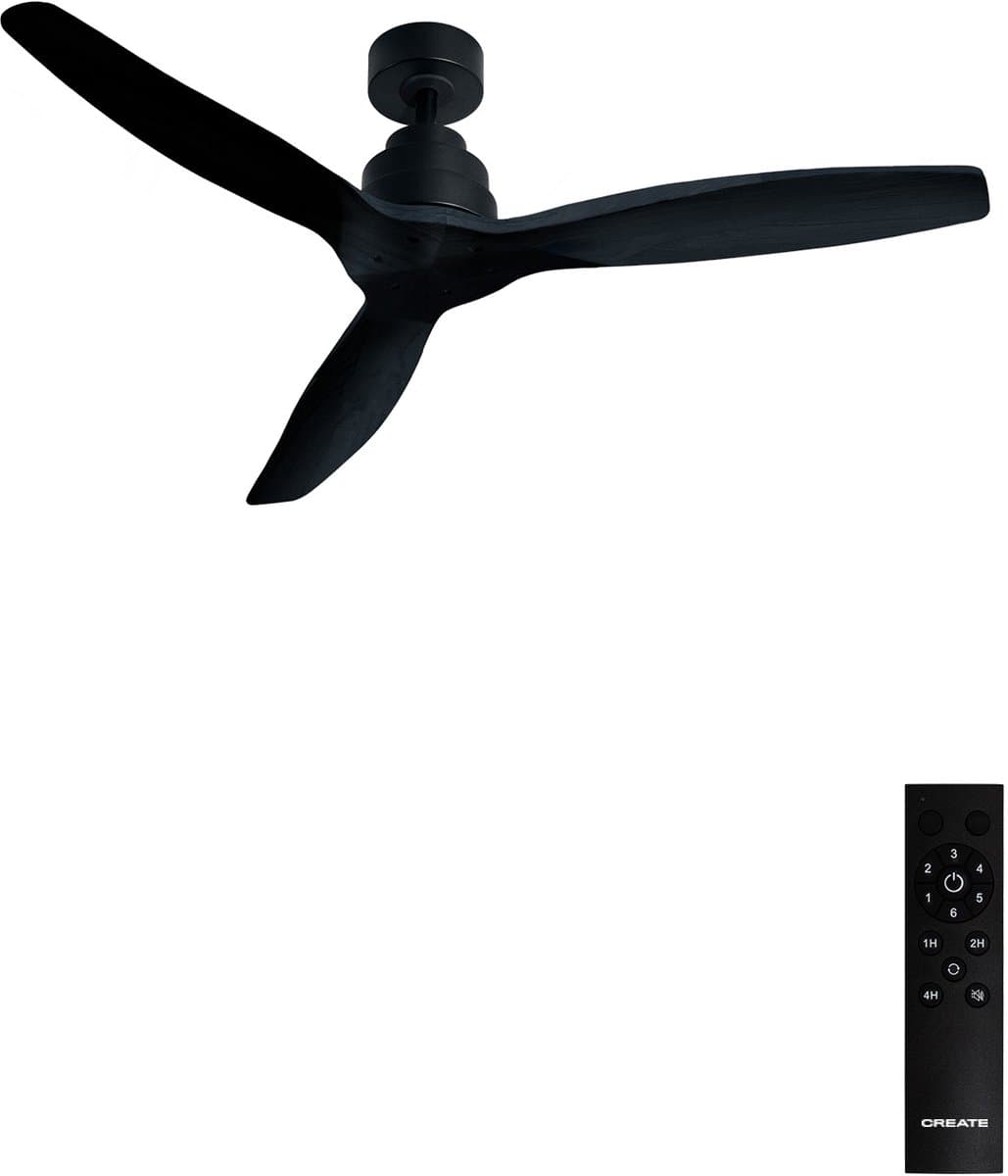 CREATE - Plafondventilator 40W silent 100% hout verschillende maten - WIND STYLANCE NATURAL WOOD — afbeelding 1