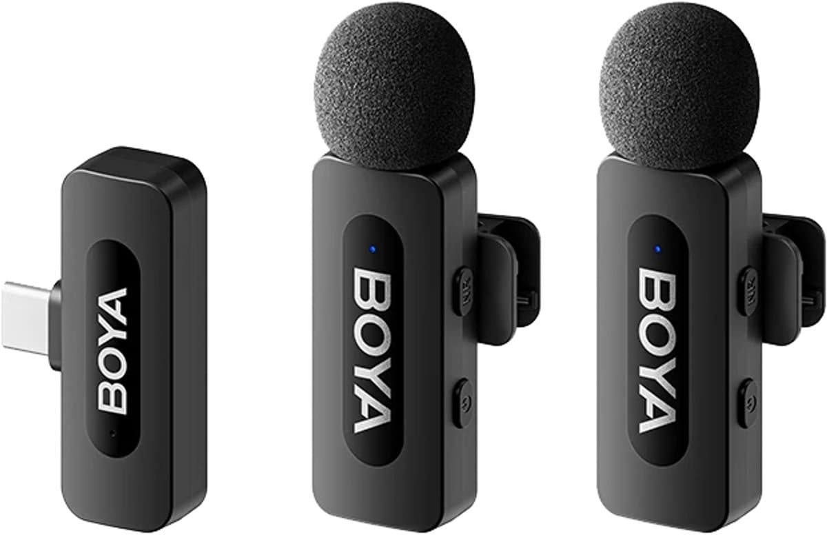 BOYA BY-V20 (V2.0) Zwart Microfoon met bevestigingsclip — afbeelding 1
