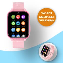 Wiesba WB5 - smartwatch kinderen - gps horloge kind - kinderhorloge bellen - gps tracker kinderhorloge - kinderhorloge met gps - kinderhorloge - Roze — thumbnail 1
