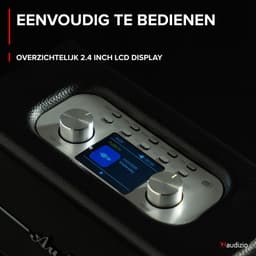 Retro radio - Audizio Tune60 - DAB radio met Bluetooth - Vintage look - DAB+ en FM - Zwart — thumbnail 2