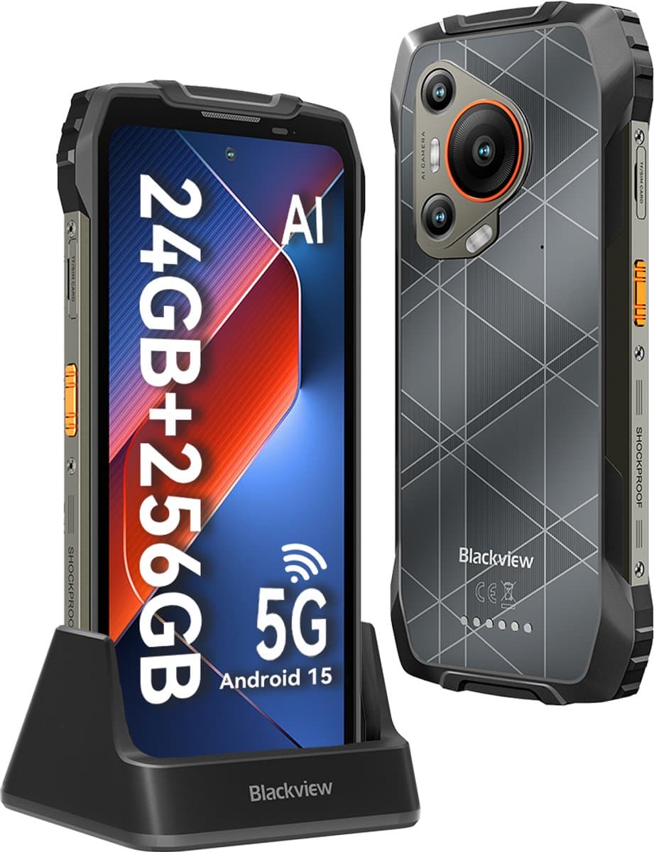 Blackview BL7000 - AI Robuuste Smartphone - 5G - 24GB RAM - 256GB ROM - 6.78 inch 120Hz - Robuuste Telefoon - IP68 Waterdicht - Nachtzicht - Android 15 - NFC - GPS - Zwart — afbeelding 1