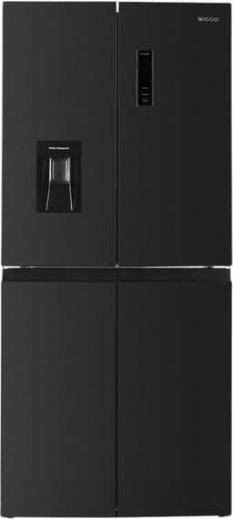 Wiggo WR-MD18(DX) - Amerikaanse Koelkast - No Frost - 4 deuren - Water Dispenser - Met Display - Super Freeze - 419 Liter - 5 jaar garantie - Donker Roestvrijstaal — thumbnail 1