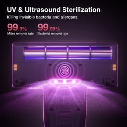 JIMMY BX8 Matrasstofzuiger, met UV-licht, 600 W krachtige zuigkracht, ultrageluid, heteluchttechnologie, LED-scherm en slimme stofsensor, grijs - EU-stekker — thumbnail 4