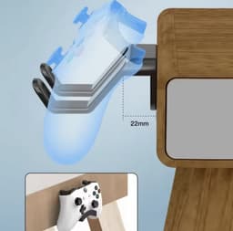 Universele Game Controller Houder – 2 Stuks – Zwart – Oplaadbaar & Zelfklevend - H1.3 — thumbnail 4