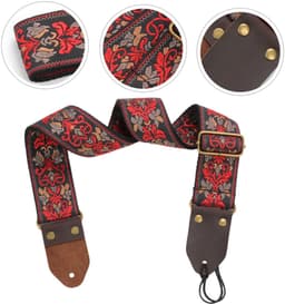 Gitaarband - Gitaarriem - Guitar Strap - Geborduurd Gitaarband - Gitaarband Elektrische Gitaar - Stevige Gitaarband - Verstelbare Gitaarband - Universeel - 5cm Breed - Voor Heesbas/Elektrische /Akoestische/ Klassieke Gitaar — thumbnail 5