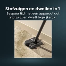 Purgato Draadloze 2-in-1 Stofzuiger & Dweil - 16 kPa - 400 W - Geïntegreerde Watertank - Zwart - Multifunctioneel - Droge en Natte Reiniging — thumbnail 3