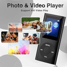 MP3 Speler - met Bluetooth - Incl. 32GB SD Kaart - Digitaal 1,8-inch LCD-scherm - USB - FM-radio - Spraakrecorder - E-book - Dicatafoon - Ideaal voor Sport, Kinderen en Volwassenen - Zwart — thumbnail 4