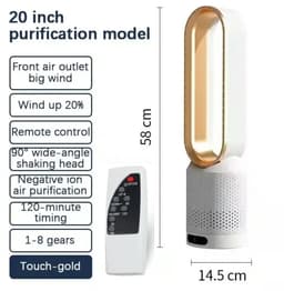 toren ventilator - luchtreinigers -Circulatie - Bladloze - Ventilator - Ultra-Stille - Slaapzaal - Bureau - Vloer -Elektrische - Toren -Zonder -Blad - Ventilator - Ventilator — thumbnail 3