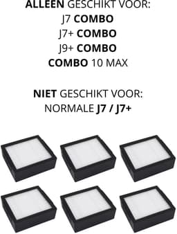 Bramokava® 6x HEPA Filter – ALLEEN geschikt voor iRobot Roomba COMBO j7+ / COMBO j9+ / 10 Max – NIET voor gewone j7+ / j9+ Robotstofzuiger — thumbnail 1