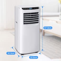 Cooli® S1 - Mobiele Airco – Airconditioning - 7000 BTU – Voor Slaapkamer & Woonkamer – Tot 30m² – 3-in-1 functie: Koelen, Ventileren, Ontvochtigen – Incl. Afdichtingskit, Afstandsbediening & Timer – Wit — thumbnail 4