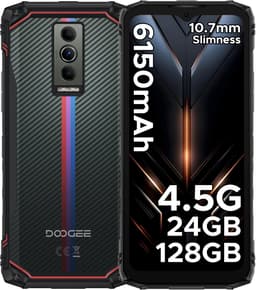 DOOGEE Blade10 Energy- Onbreekbare Mobiele Telefoon - Smartphone - Android 15 -24GB RAM+ 128GB ROM/(2TB TF)- 6.56" + 90Hz-6150mAh-Bouwplaats Telefoon 16MP + 8MP-Rood en blauw — thumbnail 1