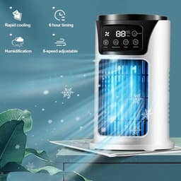 Draagbare airco - Ventilator - Mini ventilator - Air cooler - Mobiele Aircooler- Desktop Thuis Kamer Camping Kantoor — thumbnail 5