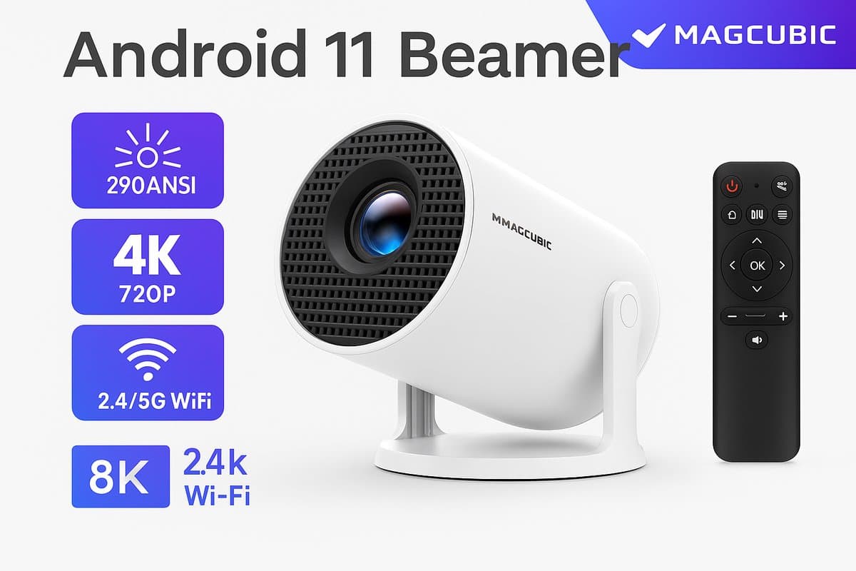 MAGCUBIC HY300 Pro – Beamer – Android 11 – 4K – WiFi 6 — afbeelding 1