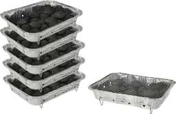 Wegwerp Barbecue met Houtskool – 5 Stuks – Instant BBQ voor Camping, Balkon of Picknick – Inclusief Rooster – Barbecue Accessoires – BBQ Kopen — thumbnail 1