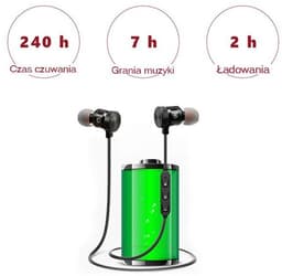 Bluetooth Sport in-ear oordopjes – Draadloos – Magnetisch – Microfoon & Bediening – in ear oordopjes bluetooth – Zwart – oordopjes - 25223 — thumbnail 3