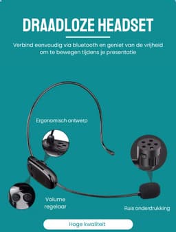 SHIDU S40 Spraakversterker Draadloos - Stemversterker - Geluidversterker - Draagbare Bluetooth Luidspreker en Draadloze Headset - Oplaadbare Stemversterker voor Leraren - Reizigers - Vergaderingen - Muzikanten — thumbnail 2