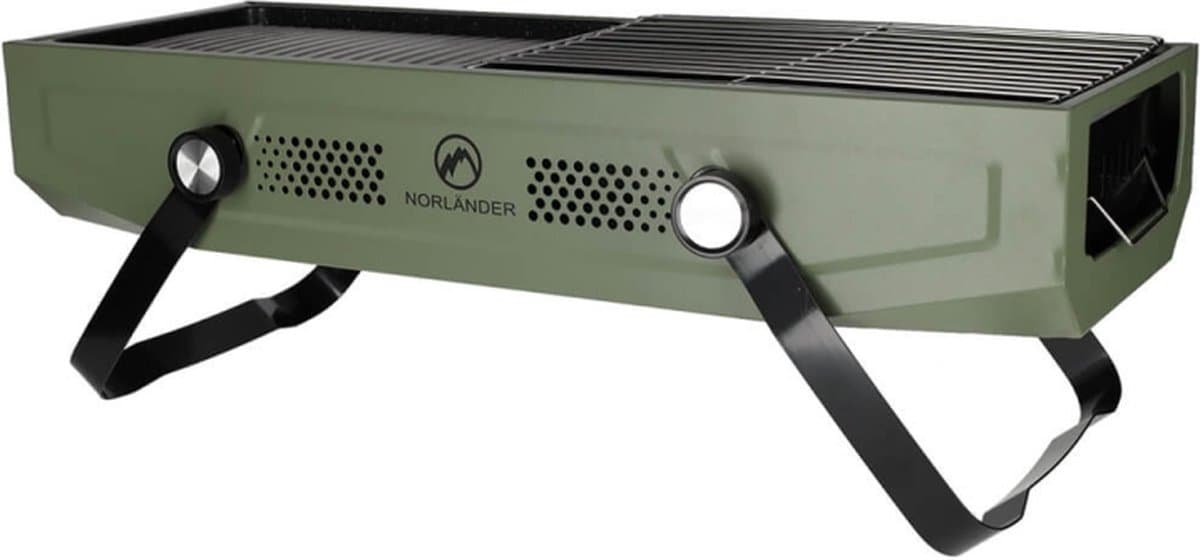 Norlander Outdoor BBQ met grill - 56 x 20 x 20 cm - Groen — afbeelding 1