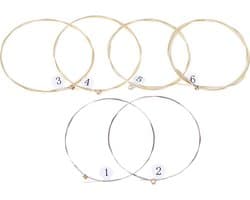 *** Set van 6 Gitaarsnaren voor Klassieke Akoestische Gitaar - Stalen Snaren - 6 Snaren - van Heble® ***