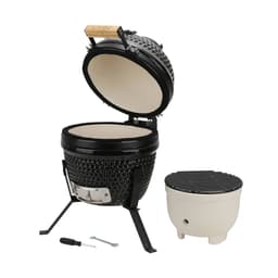 LIVIN' Kamado 13 Inch - Kamadobarbecues - Houtskoolbarbecues - Keramisch - Inclusief onderstel - Hoge Kwaliteit Keramiek - Inclusief Thermometer - Zwart - Ø 28cm — thumbnail 1