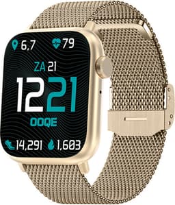 OOQE WATCH PRO 7 - Smartwatch Dames | Elegant Design | Bellen en Gebeld Worden | Berichten Inzien |Gezondheidsanalyse | Sportanalyse | Stress en Slaap Management | Nederlandstalig | Barst- en Krasbestendig | Goud — thumbnail 1