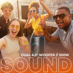 Denver Bluetooth Speaker Party Box - Discolichten - Partybox - Incl. Microfoon - BPS352 — thumbnail 3