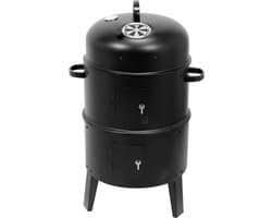 LUND Smoker Verticale Rookoven 80 cm Smoker Barbecue met Dubbele Kamer, Thermometer & Luchtregeling