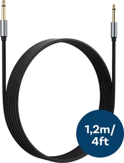 MMOBIEL Instrumentenkabel 6.35mm - Gitaarkabel - Audio Aux Jack Stereo Auxiliary Elektrische Gitaar Snoer voor Elektrische Gitaar, Toetsenbord, Mixer, Versterker, Luidspreker, Equalizer - 1,2m — thumbnail 2