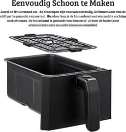 Luxe Dubbele Airfryer – Duo Heteluchtfriteuse – 2 Onafhankelijke Kookzones – 8 Automatische Menu’s – 2x 4 Liter – Modern Display – 1700W – Zwart — thumbnail 5
