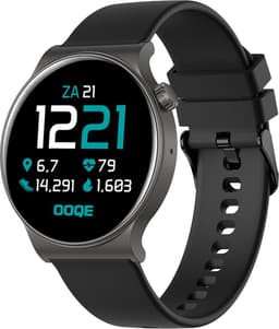 OOQE WATCH CS PRO - Smartwatch Heren en Dames | Geschikt voor iOS en Android | Full HD | Notificaties | Gezondheidsanalyse | Sportanalyse | GPS Koppeling | Bellen | Muziek/Audio Luisteren | Spelletjes | Ergonomisch | Nederlandstalig | Zwart/Antraciet — thumbnail 1