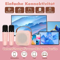 Karaokeset - Karaokesets - Dubbele Microfoon - Karaoke Microfoon Bluetooth - Karaoke Box — thumbnail 2