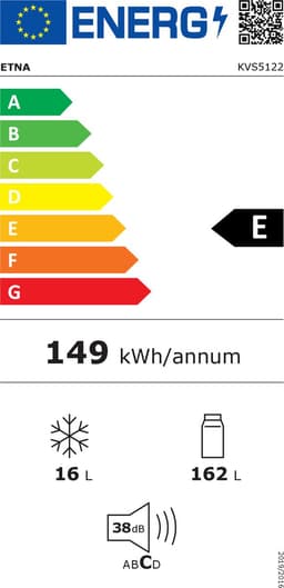 ETNA KVS5122 - Inbouw Koelkast met vriesvak - Nishoogte 124.5 cm — thumbnail 2