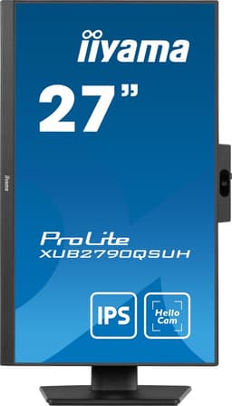 iiyama ProLite XUB2790QSUH-B1 - 27 Inch - IPS - QHD - USB-Hub - Verstelbaar - Windows Hello Cam — thumbnail 4